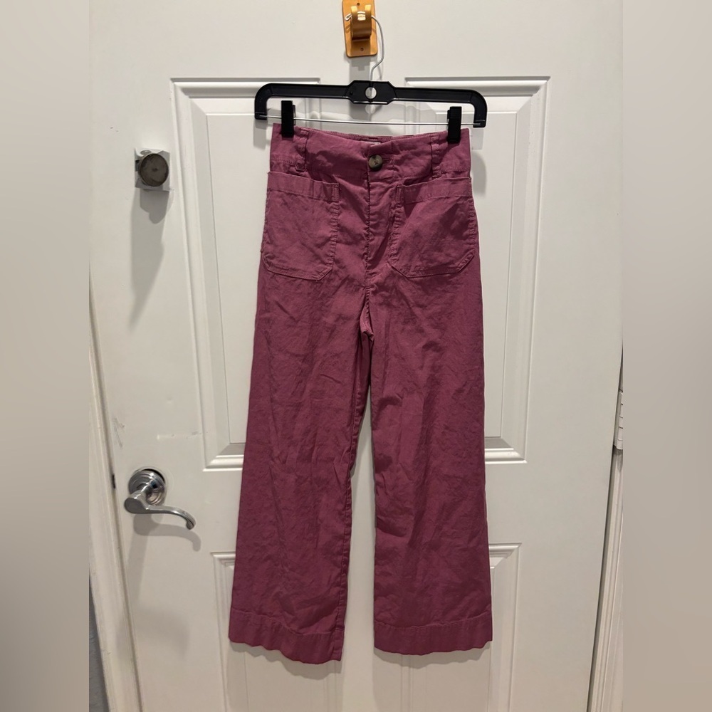 Anthropologie Colette Crop Wide-Leg Pants Maeve Womens 25 - Picture 1 of 5
